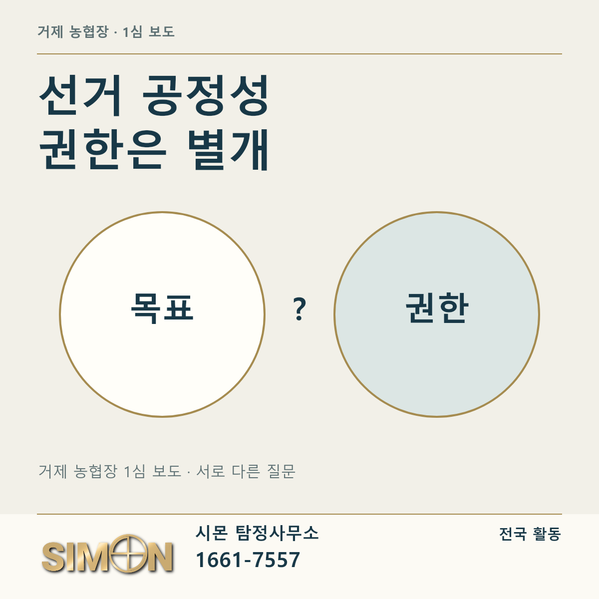 선거 공정성 권한은 별개: 거제 농협장 1심 보도
