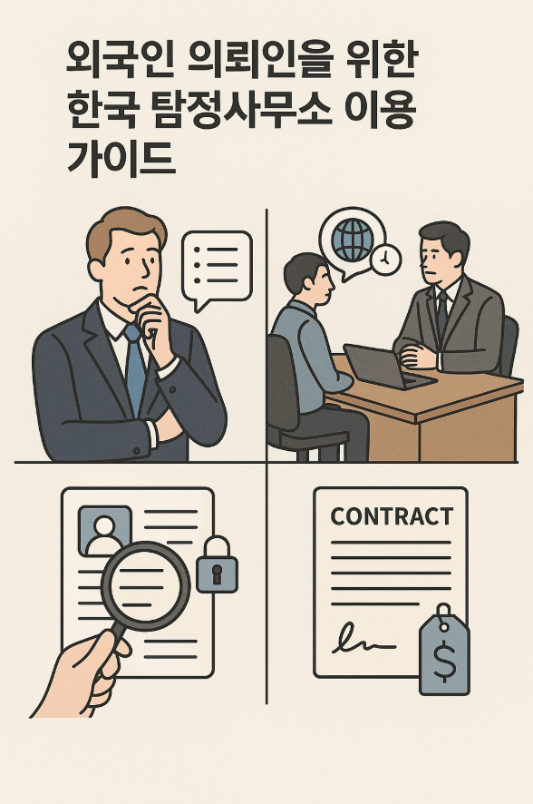 외국인 의뢰인을 위한 한국 탐정사무소
